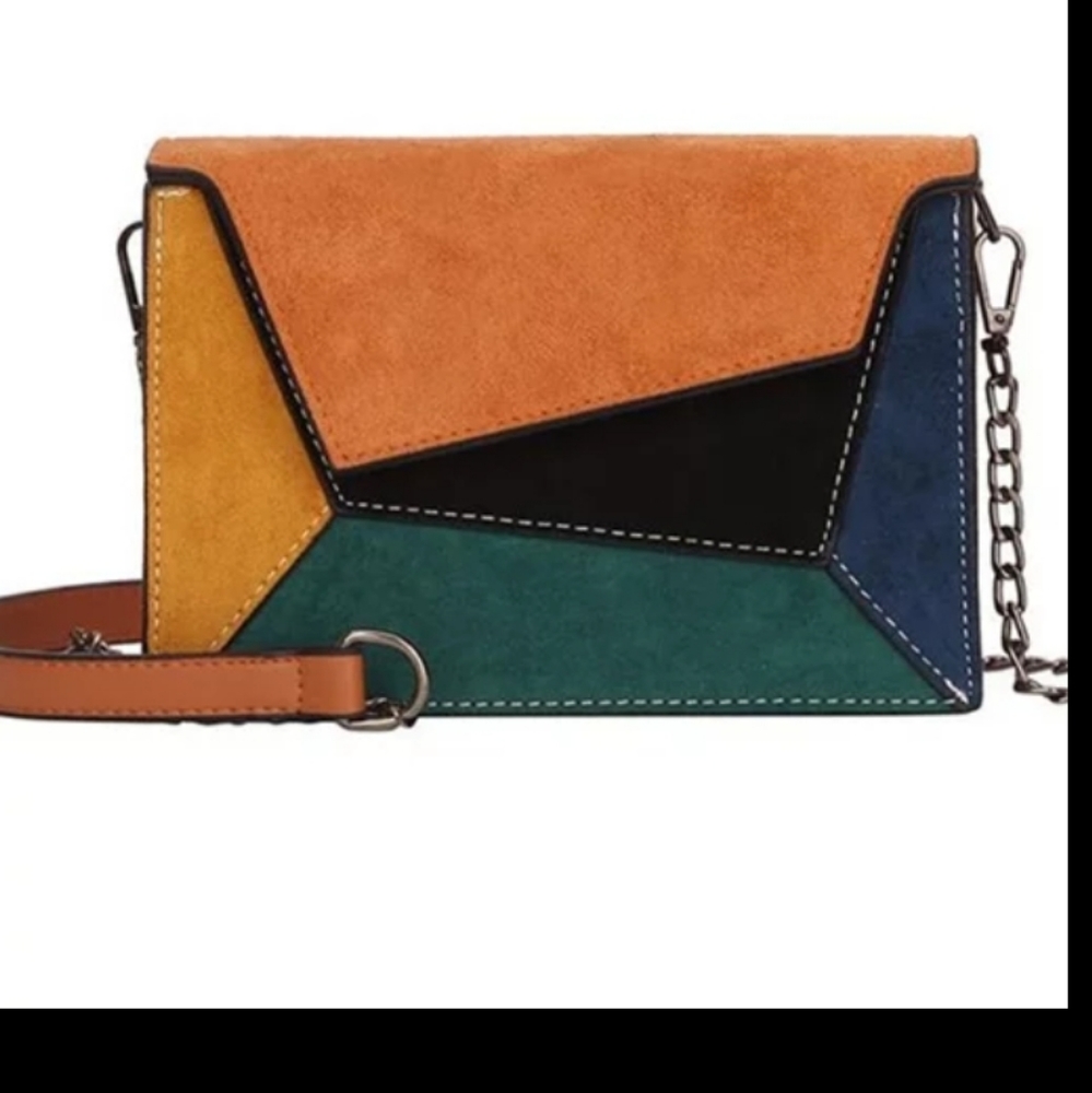 Matte Suede Patchwork Crossbody